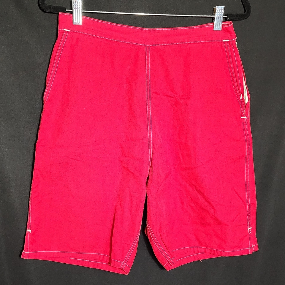 Red Vintage White Stag Shorts